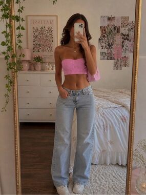 LeLis Collection Pink Tube Top Strapless